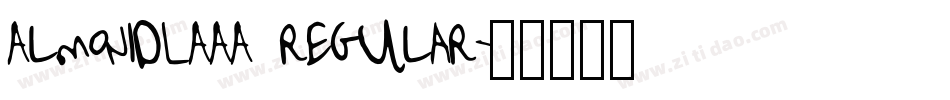 AlmoniDLAAA regular字体转换